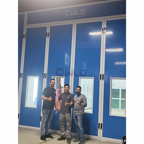 WLD Brand Big Semi Draft Paint Spray Booth uppsett í Ameríku